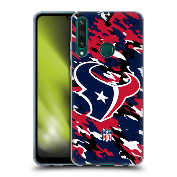 NFL Houston Texans Logo Camou Soft Gel Case for Huawei Y6p