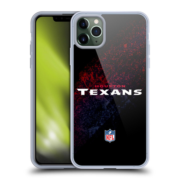 NFL Houston Texans Logo Blur Soft Gel Case for Apple iPhone 11 Pro Max