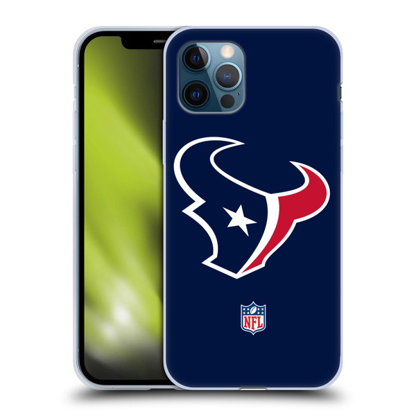 NFL Houston Texans Logo Plain Soft Gel Case for Apple iPhone 12 / iPhone 12 Pro