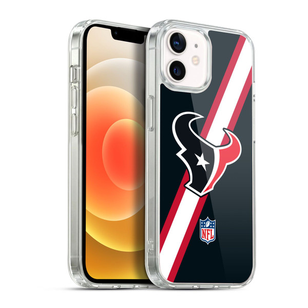 NFL Houston Texans Logo Stripes Soft Gel Case for Apple iPhone 12 / iPhone 12 Pro & MagSafe