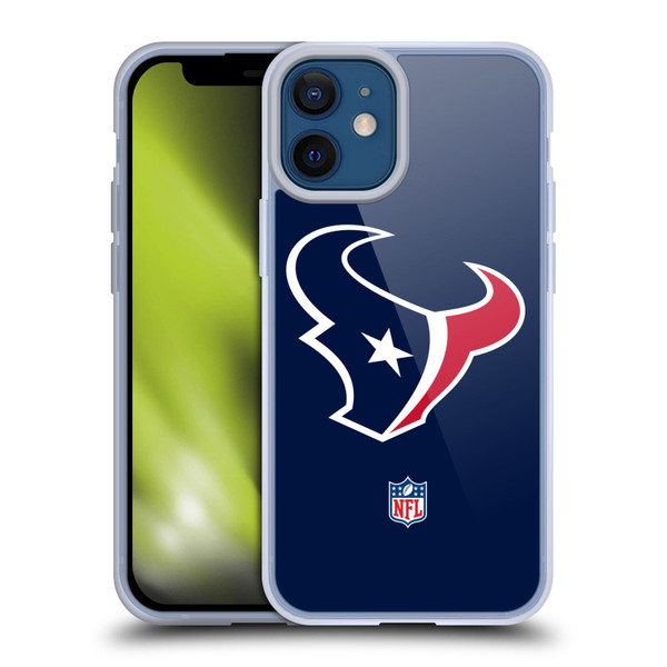 NFL Houston Texans Logo Plain Soft Gel Case for Apple iPhone 12 Mini