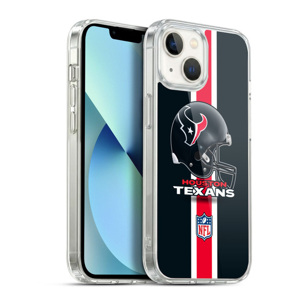 NFL Houston Texans Logo Helmet Soft Gel Case for Apple iPhone 13
