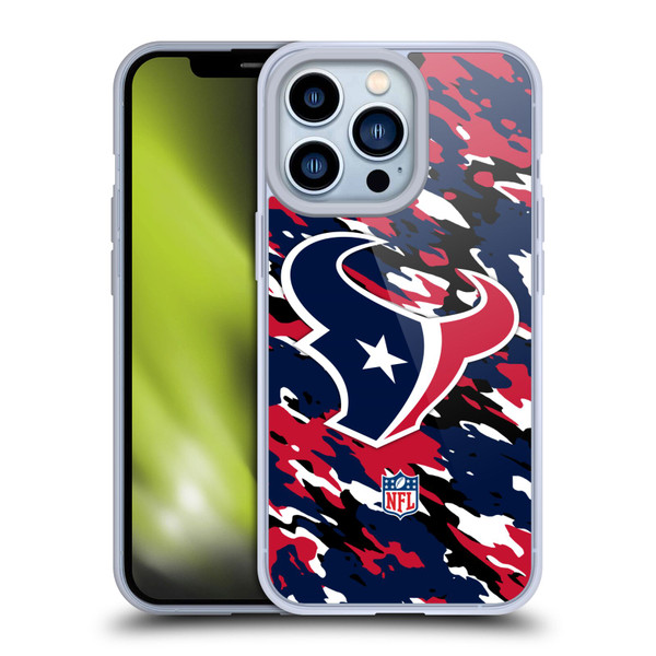 NFL Houston Texans Logo Camou Soft Gel Case for Apple iPhone 13 Pro