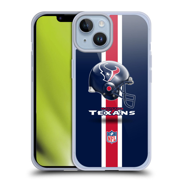 NFL Houston Texans Logo Helmet Soft Gel Case for Apple iPhone 14