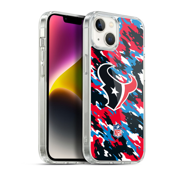 NFL Houston Texans Logo Camou Soft Gel Case for Apple iPhone 14 Plus & MagSafe