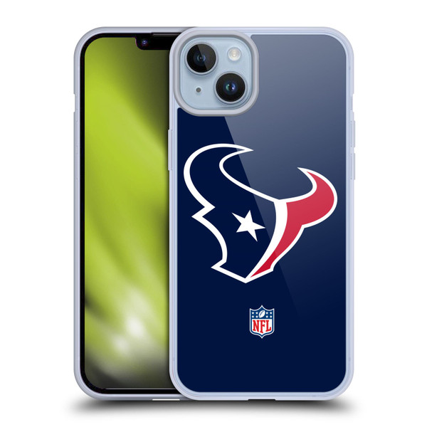 NFL Houston Texans Logo Plain Soft Gel Case for Apple iPhone 14 Plus