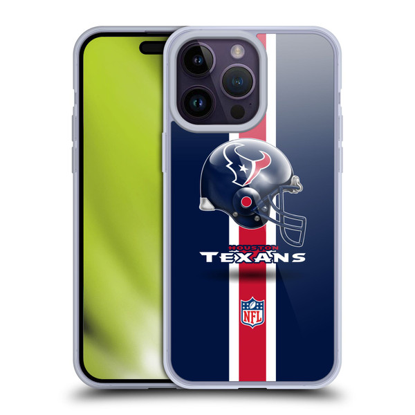 NFL Houston Texans Logo Helmet Soft Gel Case for Apple iPhone 14 Pro Max