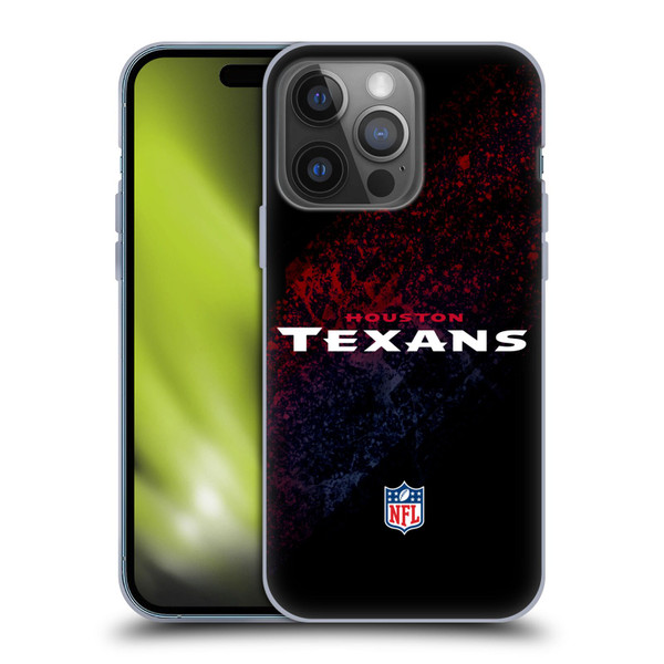 NFL Houston Texans Logo Blur Soft Gel Case for Apple iPhone 14 Pro