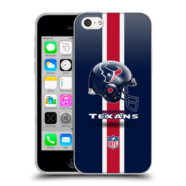 NFL Houston Texans Logo Helmet Soft Gel Case for Apple iPhone 5c