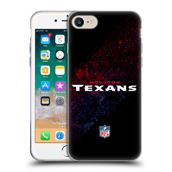 NFL Houston Texans Logo Blur Soft Gel Case for Apple iPhone 7 / 8 / SE 2020 & 2022