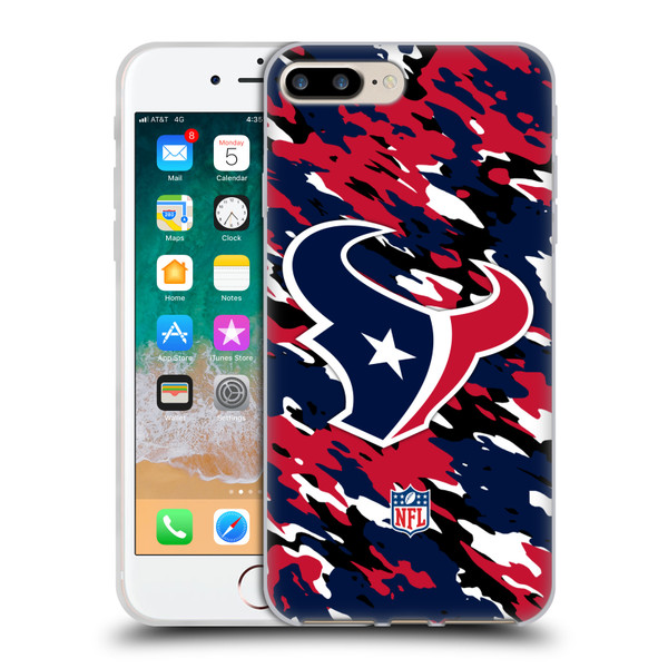 NFL Houston Texans Logo Camou Soft Gel Case for Apple iPhone 7 Plus / iPhone 8 Plus