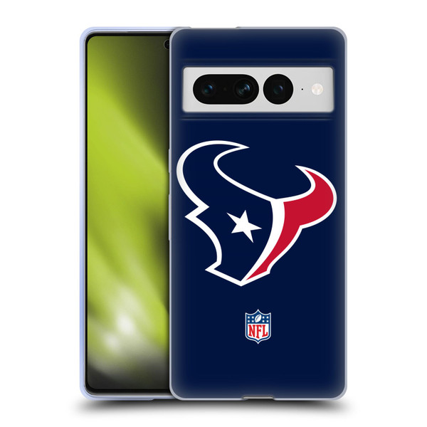 NFL Houston Texans Logo Plain Soft Gel Case for Google Pixel 7 Pro