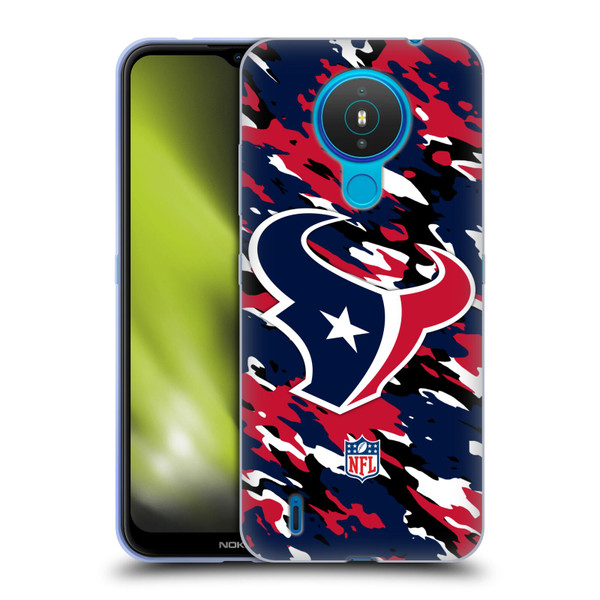 NFL Houston Texans Logo Camou Soft Gel Case for Nokia 1.4