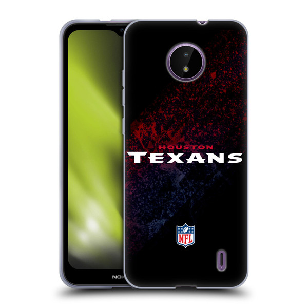 NFL Houston Texans Logo Blur Soft Gel Case for Nokia C10 / C20