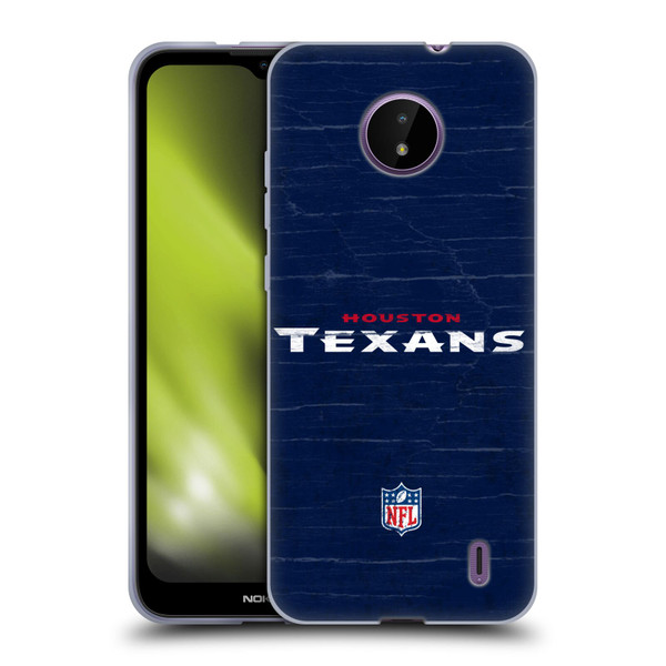 NFL Houston Texans Logo Distressed Look Soft Gel Case for Nokia C10 / C20