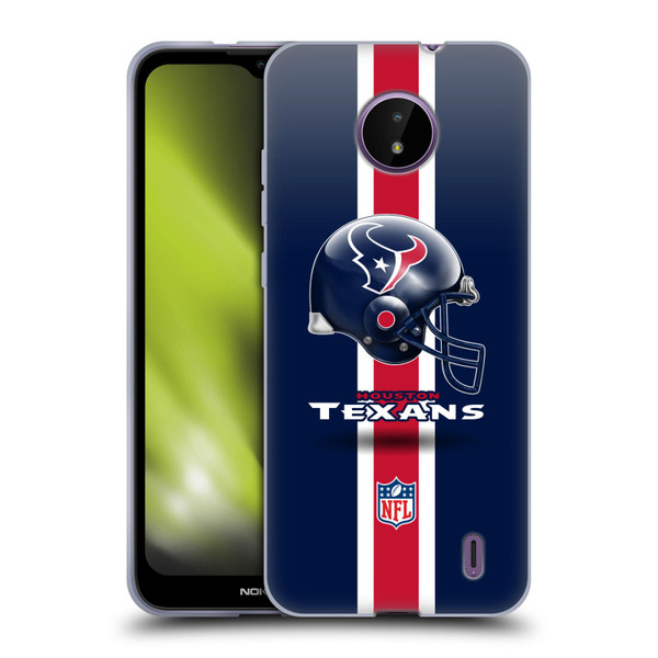 NFL Houston Texans Logo Helmet Soft Gel Case for Nokia C10 / C20