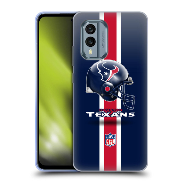NFL Houston Texans Logo Helmet Soft Gel Case for Nokia X30