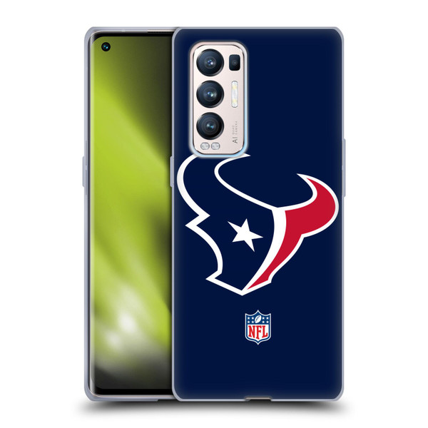 NFL Houston Texans Logo Plain Soft Gel Case for OPPO Find X3 Neo / Reno5 Pro+ 5G