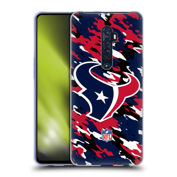 NFL Houston Texans Logo Camou Soft Gel Case for OPPO Reno 2
