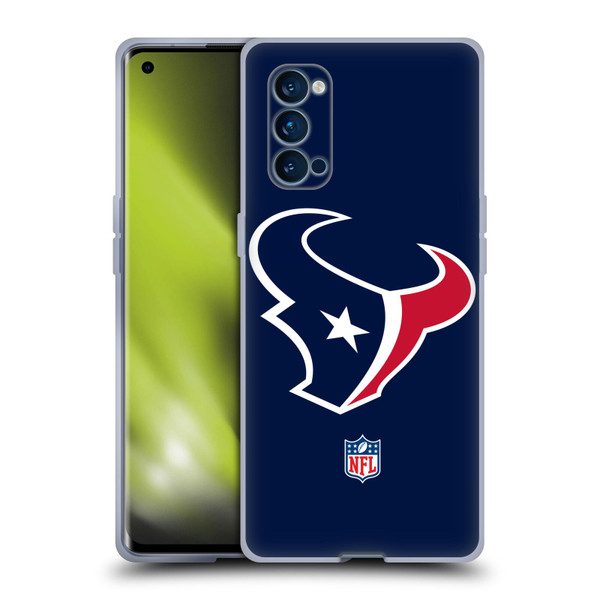 NFL Houston Texans Logo Plain Soft Gel Case for OPPO Reno 4 Pro 5G