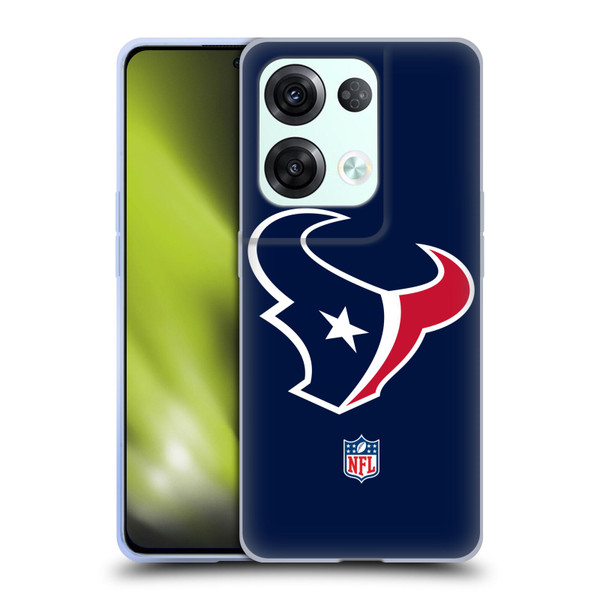 NFL Houston Texans Logo Plain Soft Gel Case for OPPO Reno8 Pro