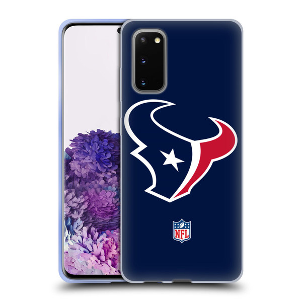 NFL Houston Texans Logo Plain Soft Gel Case for Samsung Galaxy S20 / S20 5G