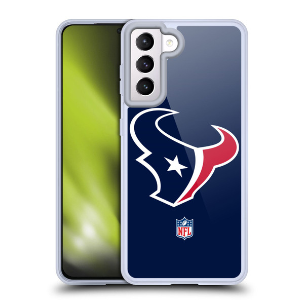 NFL Houston Texans Logo Plain Soft Gel Case for Samsung Galaxy S21 5G