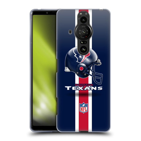 NFL Houston Texans Logo Helmet Soft Gel Case for Sony Xperia Pro-I