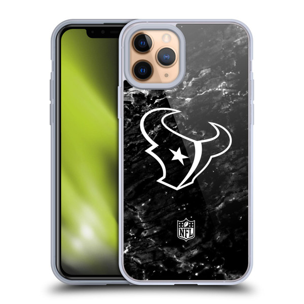 NFL Houston Texans Artwork Marble Soft Gel Case for Apple iPhone 11 Pro