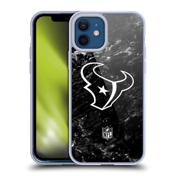 NFL Houston Texans Artwork Marble Soft Gel Case for Apple iPhone 12 / iPhone 12 Pro