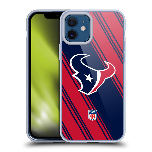 NFL Houston Texans Artwork Stripes Soft Gel Case for Apple iPhone 12 / iPhone 12 Pro