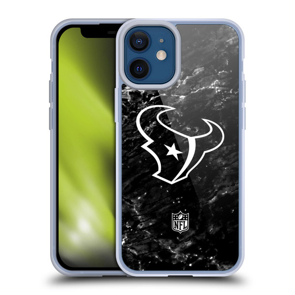 NFL Houston Texans Artwork Marble Soft Gel Case for Apple iPhone 12 Mini