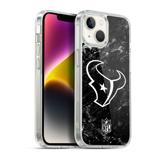 NFL Houston Texans Artwork Marble Soft Gel Case for Apple iPhone 14