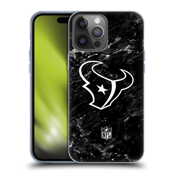 NFL Houston Texans Artwork Marble Soft Gel Case for Apple iPhone 14 Pro Max