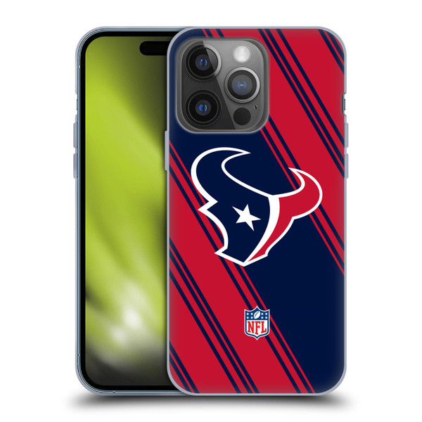 NFL Houston Texans Artwork Stripes Soft Gel Case for Apple iPhone 14 Pro