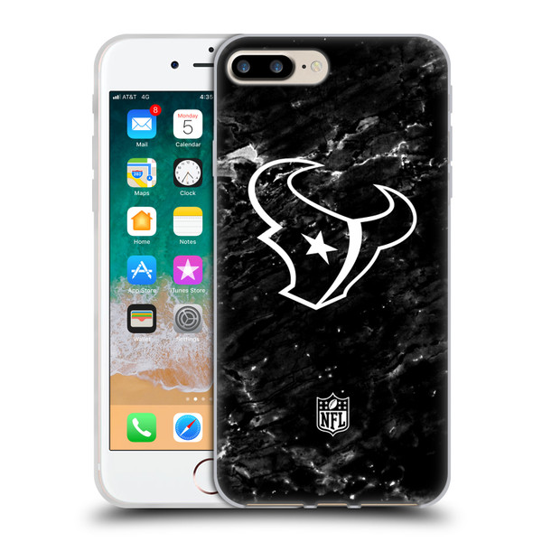 NFL Houston Texans Artwork Marble Soft Gel Case for Apple iPhone 7 Plus / iPhone 8 Plus