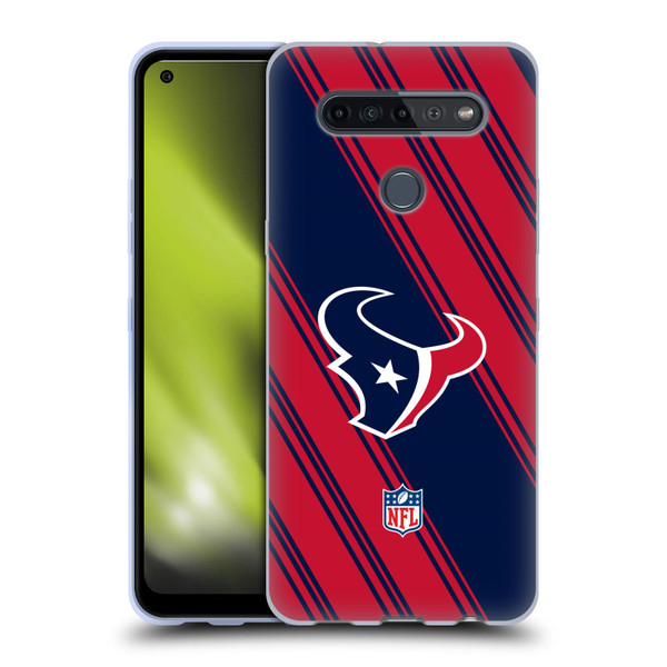 NFL Houston Texans Artwork Stripes Soft Gel Case for LG K51S