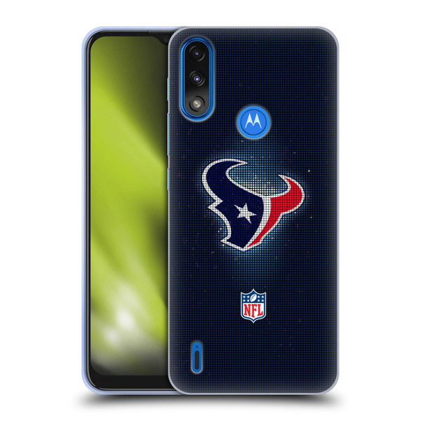 NFL Houston Texans Artwork LED Soft Gel Case for Motorola Moto E7 Power / Moto E7i Power