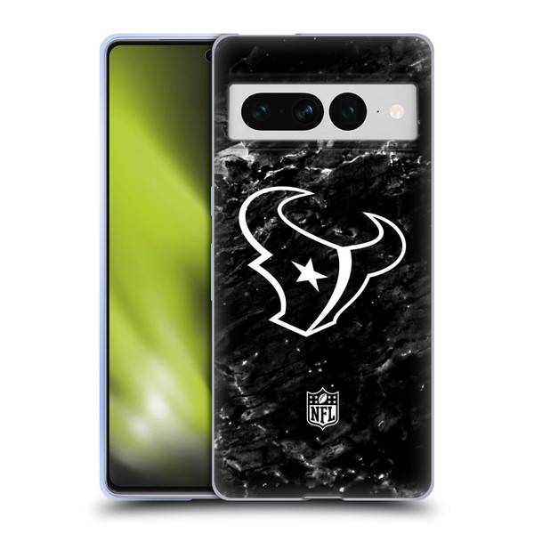 NFL Houston Texans Artwork Marble Soft Gel Case for Google Pixel 7 Pro