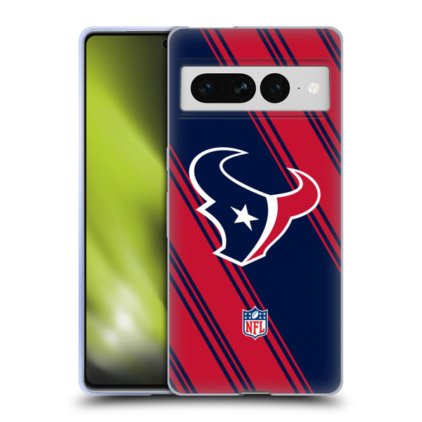 NFL Houston Texans Artwork Stripes Soft Gel Case for Google Pixel 7 Pro