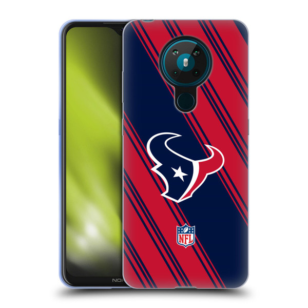 NFL Houston Texans Artwork Stripes Soft Gel Case for Nokia 5.3