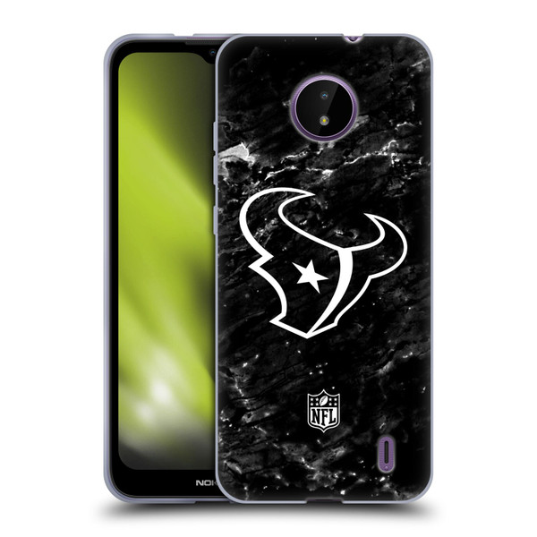 NFL Houston Texans Artwork Marble Soft Gel Case for Nokia C10 / C20