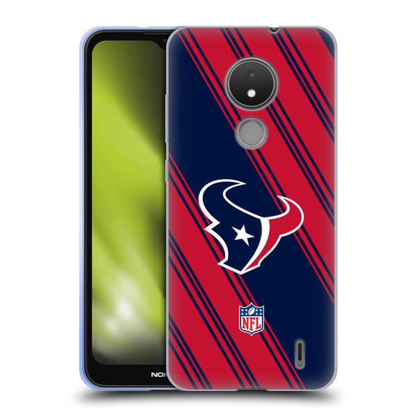 NFL Houston Texans Artwork Stripes Soft Gel Case for Nokia C21