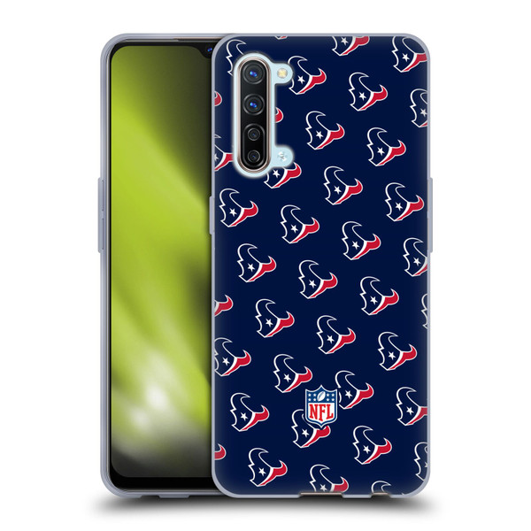 NFL Houston Texans Artwork Patterns Soft Gel Case for OPPO Find X2 Lite 5G