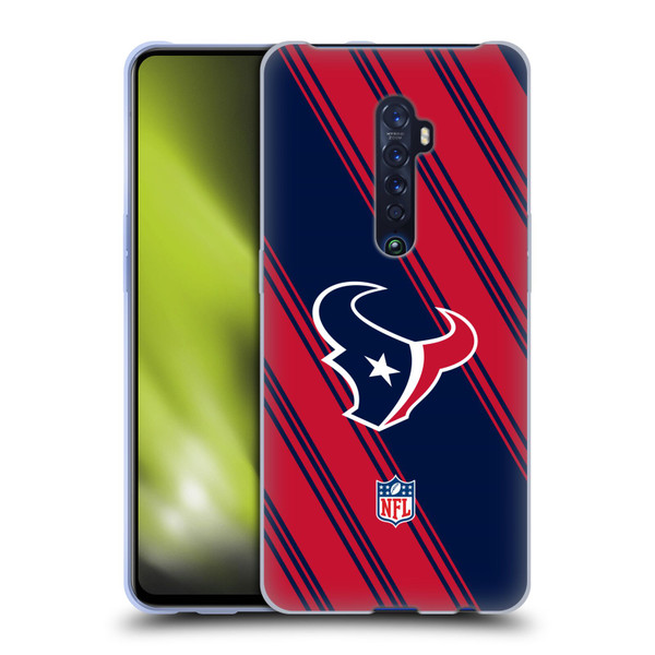 NFL Houston Texans Artwork Stripes Soft Gel Case for OPPO Reno 2