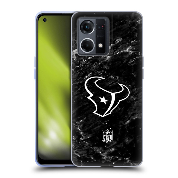 NFL Houston Texans Artwork Marble Soft Gel Case for OPPO Reno8 4G