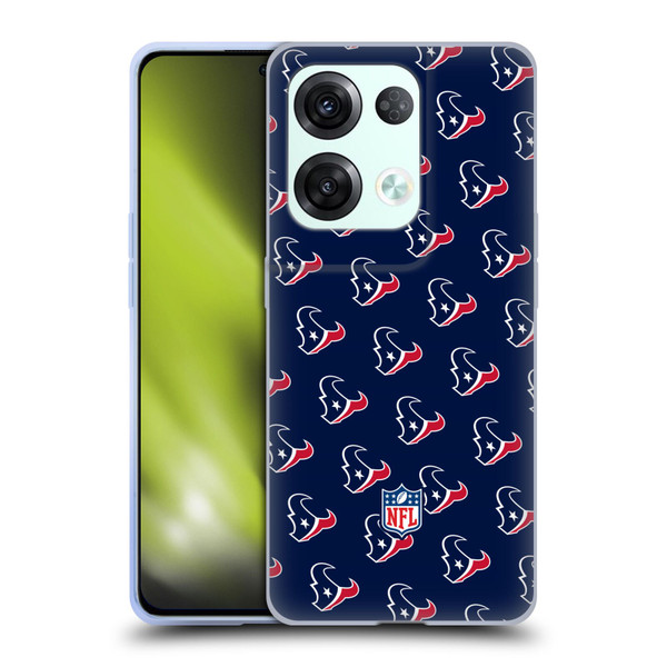 NFL Houston Texans Artwork Patterns Soft Gel Case for OPPO Reno8 Pro