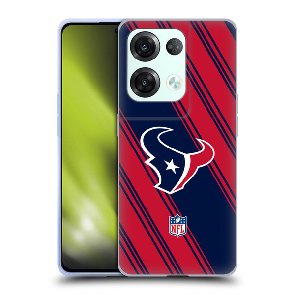 NFL Houston Texans Artwork Stripes Soft Gel Case for OPPO Reno8 Pro