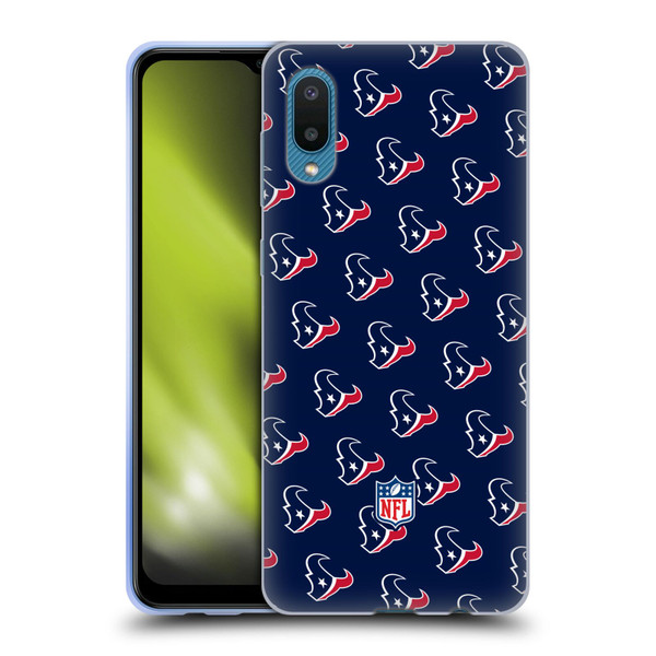NFL Houston Texans Artwork Patterns Soft Gel Case for Samsung Galaxy A02/M02 (2021)