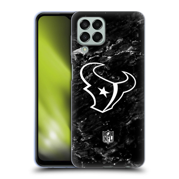 NFL Houston Texans Artwork Marble Soft Gel Case for Samsung Galaxy M33 (2022)